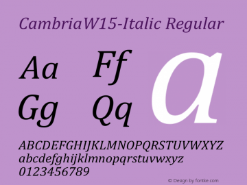 CambriaW15-Italic