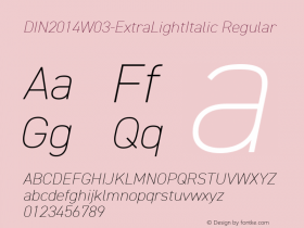 DIN2014W03-ExtraLightItalic