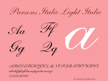 Parsons Italic Light