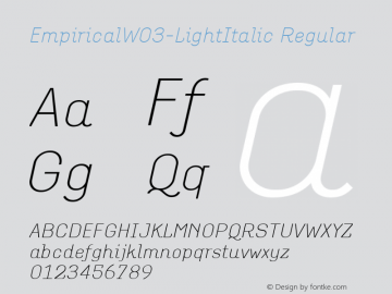 EmpiricalW03-LightItalic