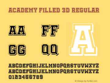 Academy Filled 3D