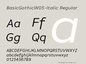 BasicGothicW05-Italic