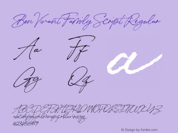 Bon Vivant Family Script