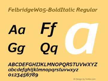 FelbridgeW05-BoldItalic