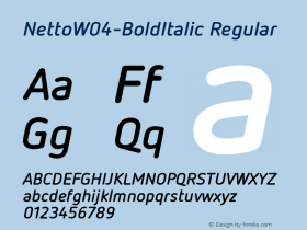 NettoW04-BoldItalic