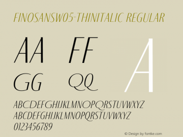 FinoSansW05-ThinItalic