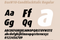 DaxW10-CondBlackItalic