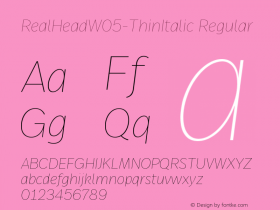 RealHeadW05-ThinItalic