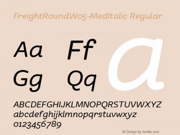 FreightRoundW05-MedItalic