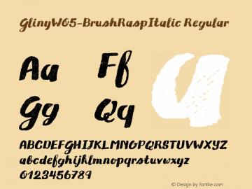 GlinyW05-BrushRaspItalic