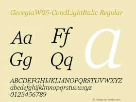 GeorgiaW05-CondLightItalic