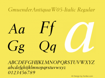 GmuenderAntiquaW05-Italic