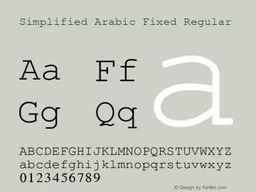 Simplified Arabic Fixed