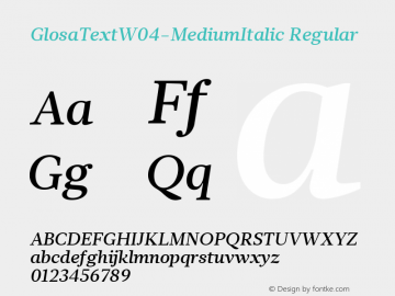 GlosaTextW04-MediumItalic