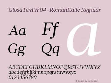 GlosaTextW04-RomanItalic