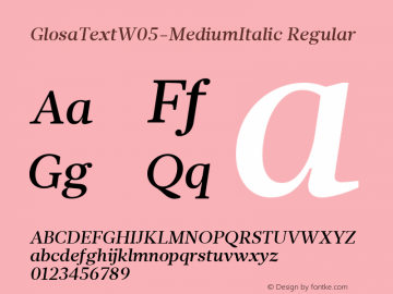 GlosaTextW05-MediumItalic