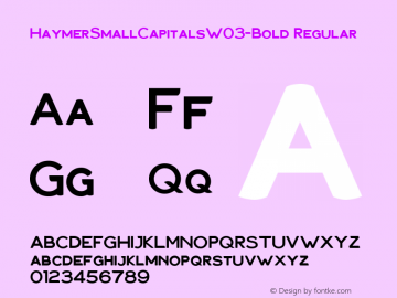 HaymerSmallCapitalsW03-Bold