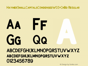 HaymerSmallCapitalsCondensedW03-CnBd