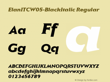 ElanITCW05-BlackItalic