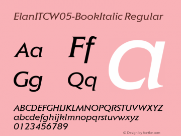 ElanITCW05-BookItalic