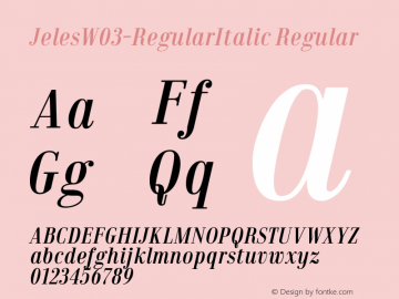 JelesW03-RegularItalic