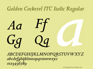 Golden Cockerel ITC Italic