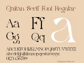 Qaitan Serif Font