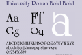 University Roman Bold