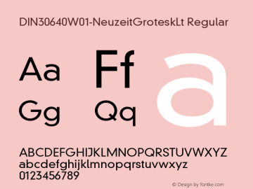 DIN30640W01-NeuzeitGroteskLt