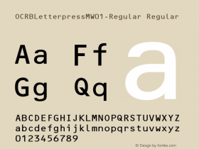 OCRBLetterpressMW01-Regular