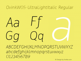 OvinkW05-UltraLightItalic