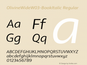 OlivineWideW03-BookItalic