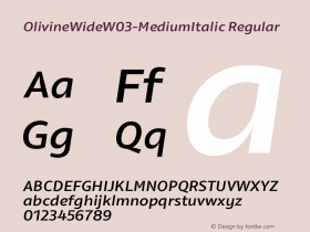 OlivineWideW03-MediumItalic