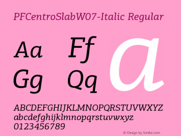 PFCentroSlabW07-Italic