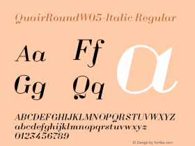 QuairRoundW05-Italic