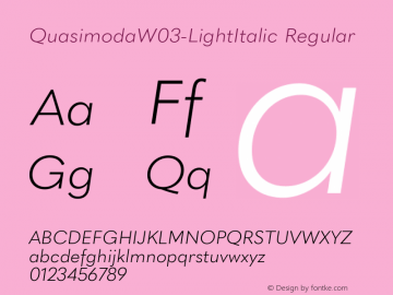 QuasimodaW03-LightItalic