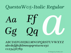 QuestaW05-Italic