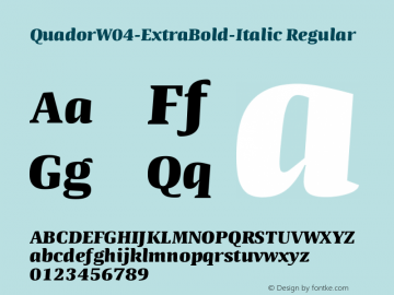 QuadorW04-ExtraBold-Italic