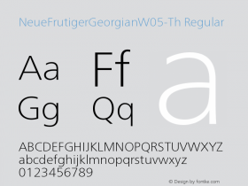 NeueFrutigerGeorgianW05-Th