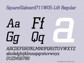 SquareSlabserif711W05-LtIt