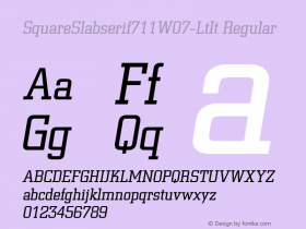 SquareSlabserif711W07-LtIt