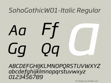 SohoGothicW01-Italic