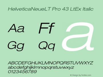 HelveticaNeueLT Pro 43 LtEx