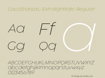 CocoSharpXL-ExtralightItalic