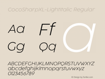 CocoSharpXL-LightItalic