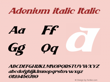 Adenium italic