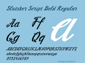 Slutsker Script Bold