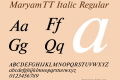 MaryamTT Italic