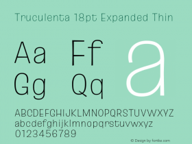 Truculenta 18pt Expanded