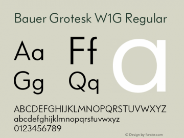 Bauer Grotesk W1G